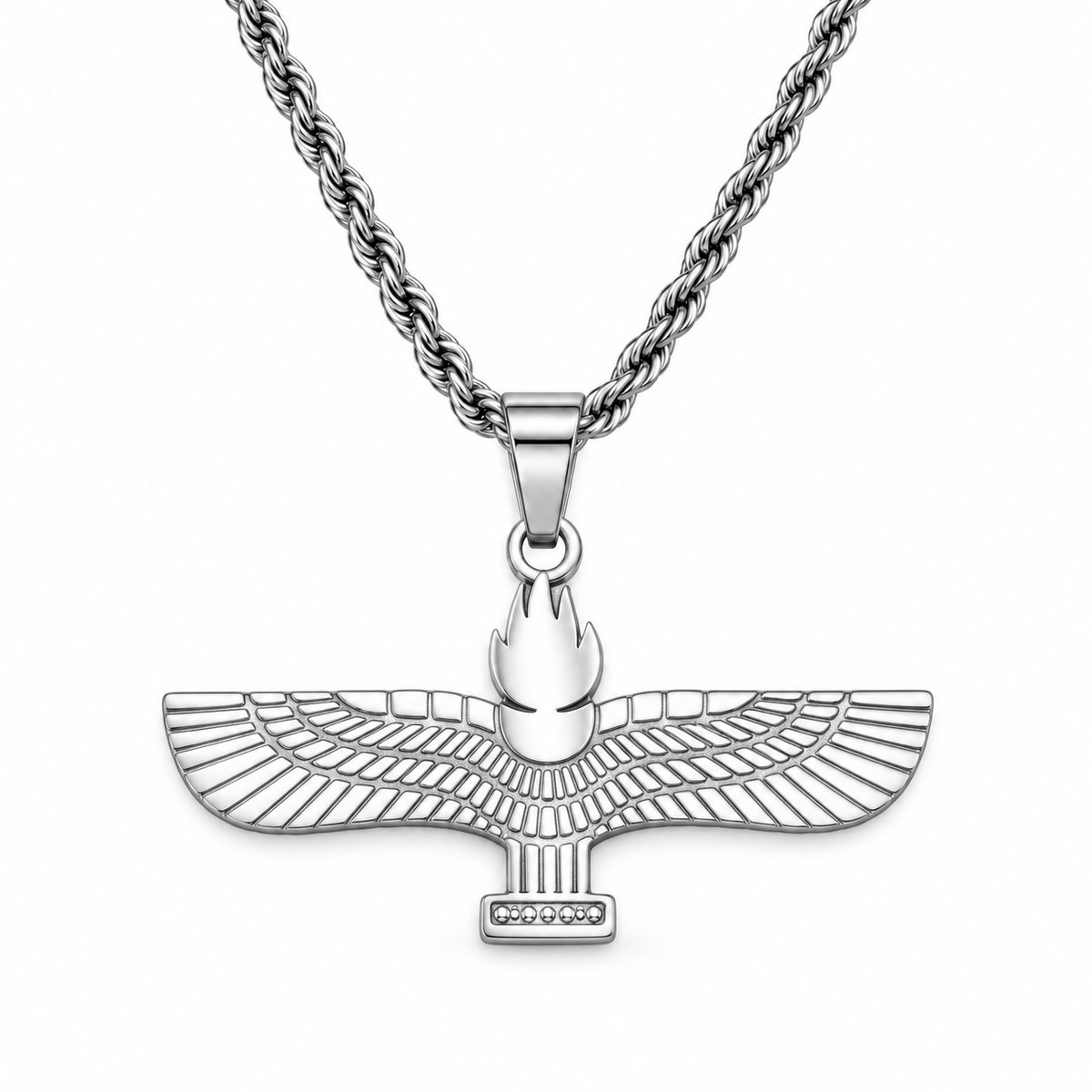 Suryoyo map/flag pendant necklace in gold/silver