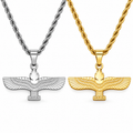 Suryoyo map/flag pendant necklace in gold/silver