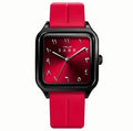 SABR Elegant Red  Watch Square Design with Arabic Numerals