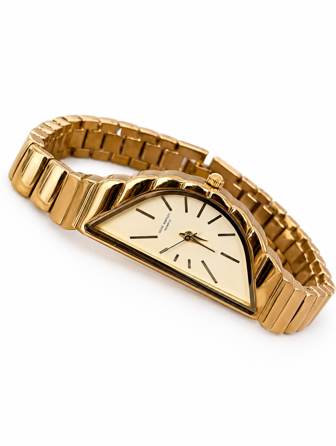 Elegant Gold Geometric Bracelet Watch for Women
