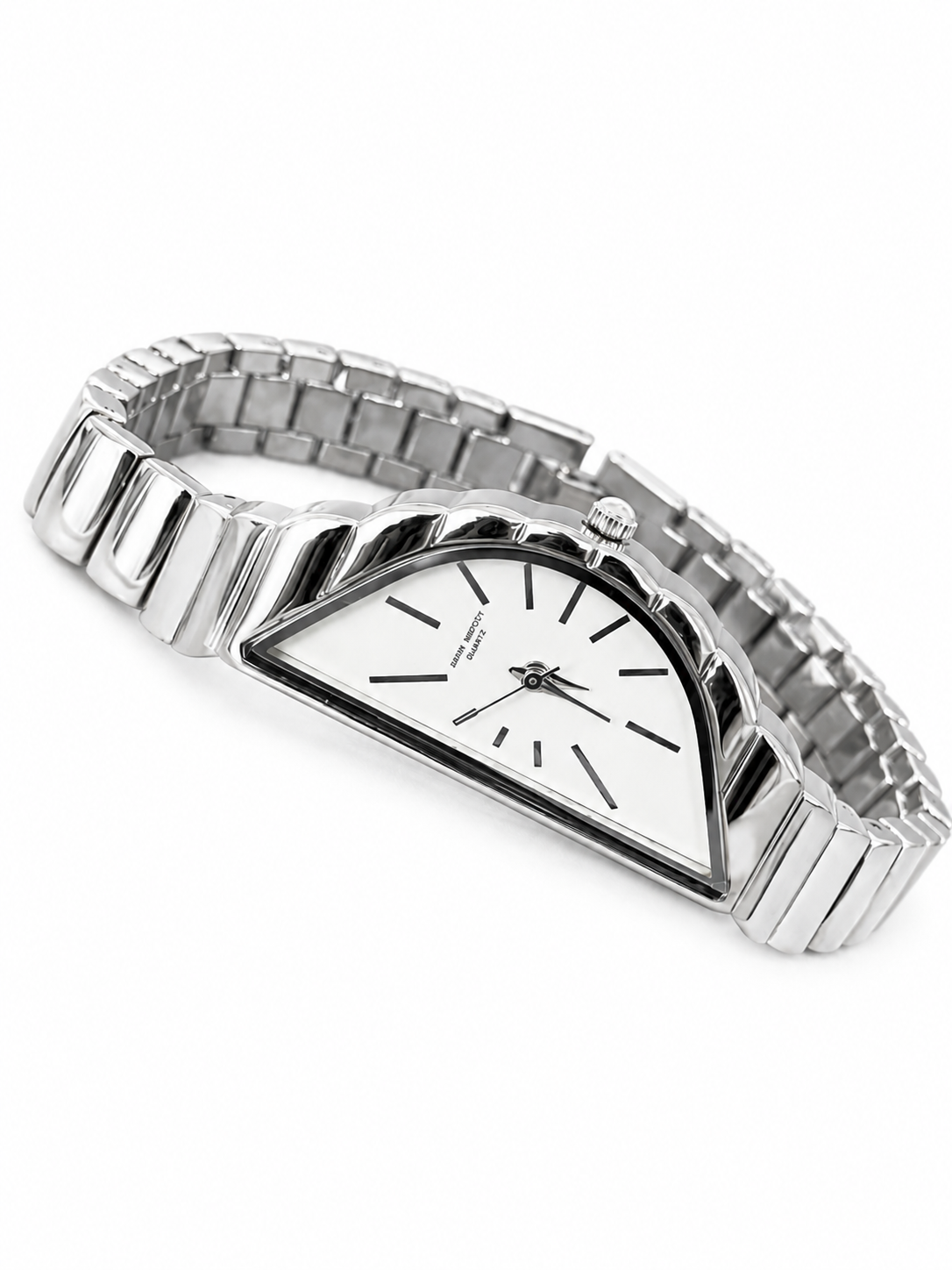 Elegant Silver Geometric Bracelet Watch for Women