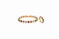 Multicolor Floral Stainless Steel Ring & Bracelet Jewelry Set – Gold