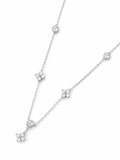 S925 Sterling Silver Sparkling Floral Necklace